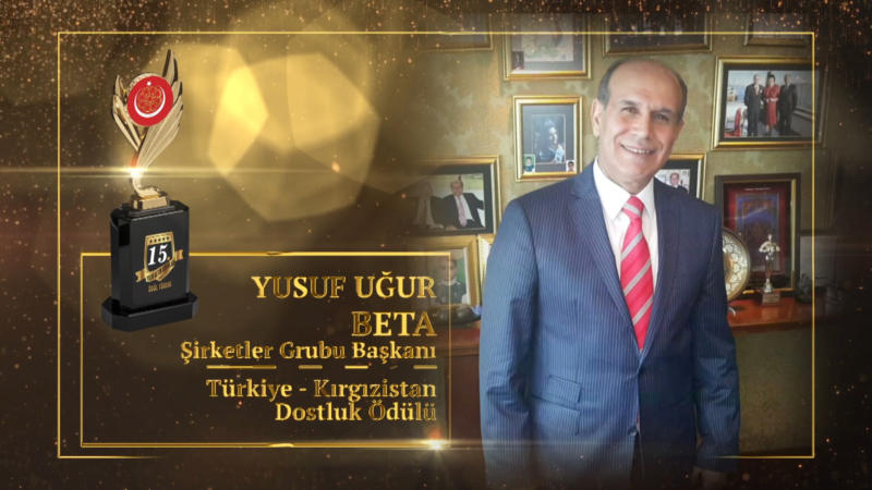 Yusuf Uğur’a Türkiye-Kırgızistan Dostluk Ödülü